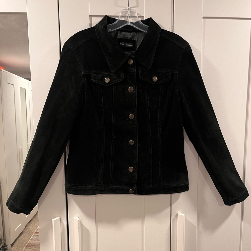 For Joseph Suede Leather Womens Jacket Size Medium